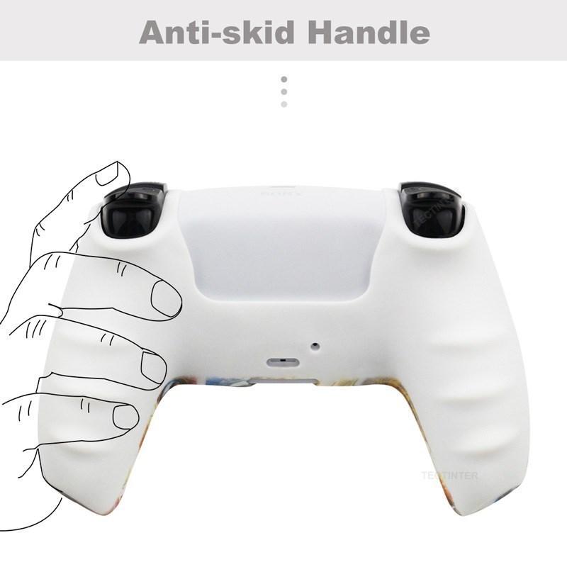 Für PS5 Controller Schutzhülle Silikon Für Playstation 5 Anti-Rutsch Abdeckung Skin für PS5 Slim Hülle Daumengriffe Zubehör
