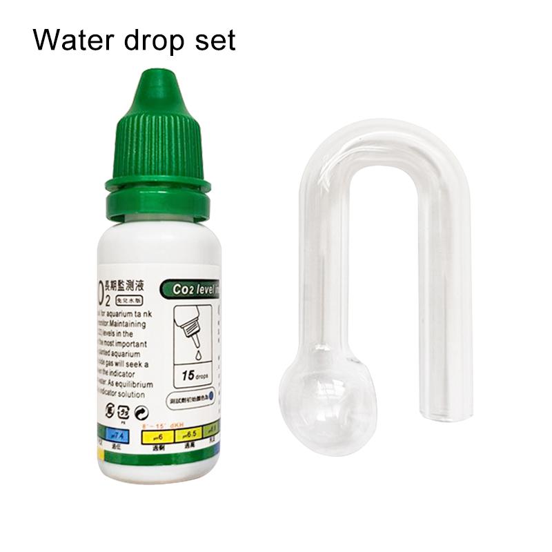 Aquarium CO2 Indicator DIY Fish Tank Glass Liquid Tester Monitor Plants Grass CO2 System Solution Drop Checker Kit 15ml