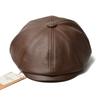 NORTHWOOD Luxury Synthetic PU Leather Beret Hat for Men Women 58cm Retro Eight-Point Cap for Outdoor Autumn Winter Wear