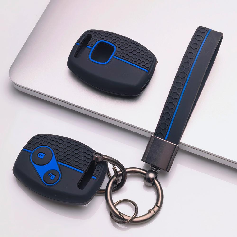 Key Fob Cover for Honda Accord Civic FRV Jazz CRV SRV Gr8 150 with Keychain Precise Cutout Anti-Scratch Shock Absorbing Key Holder