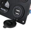 12V 24V 5 Button LED Switch Panel Light Toggle USB Chargers 3.0 Volt Gauge For Car Marine Boat Truck Trailer Caravan Accessories