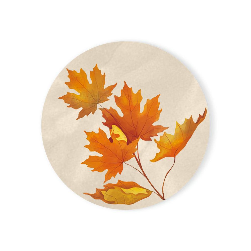 4Pcs Fall Thanksgiving Coasters Vintage Autumn Leaves Ceramic Coasters Absorbent Harvest Cup Mat Thanksgiving Party Table Decor
