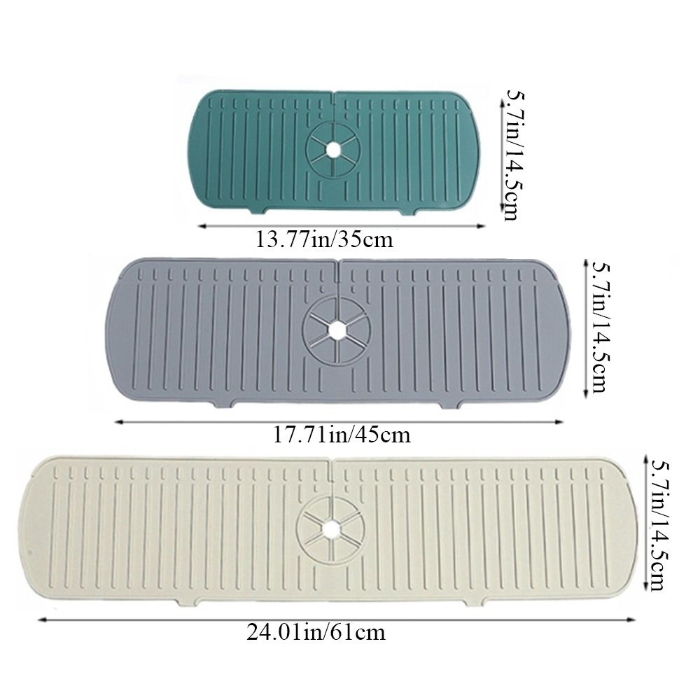 Water Ripples Mildew Proof Faucet Mat Water Catcher Mat Sink Splash Pad Countertop Protector