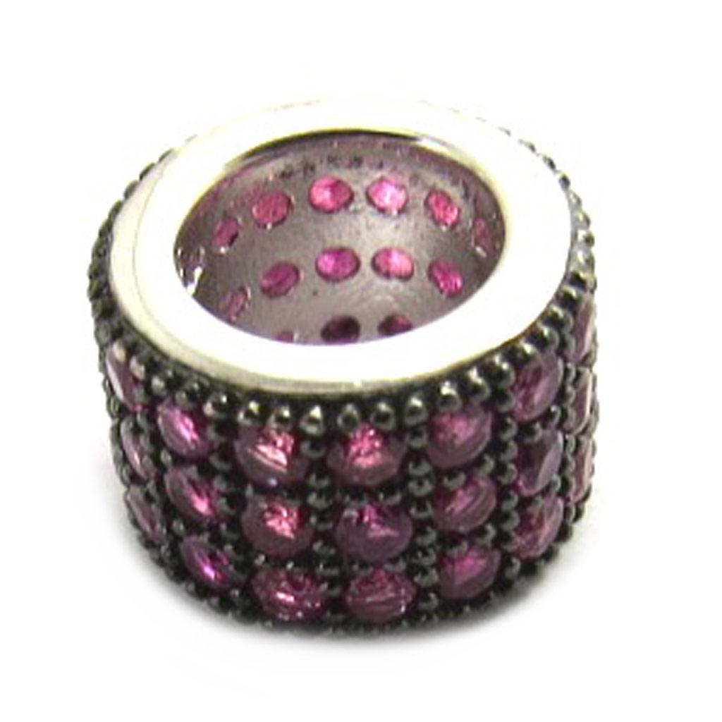 Les Trésors De Lily [M1117] - Pink 'Sissi' Silver Pendant