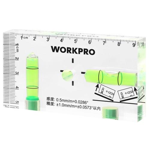 

WORKPRO Mini Level, Mini Level, Switch Box Scribing Level, Crystal Level, Acrylic Tube Bubble Level, 6-Sided Measurement, Magnet Included, Horizontal