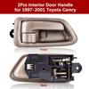FAERSI 2Pcs Ide Interior Door Handle Front Rear Driver & Passenger Side Replacement For 1997 1998 1999 2000 2001 Toyota Camry Beige/Tan