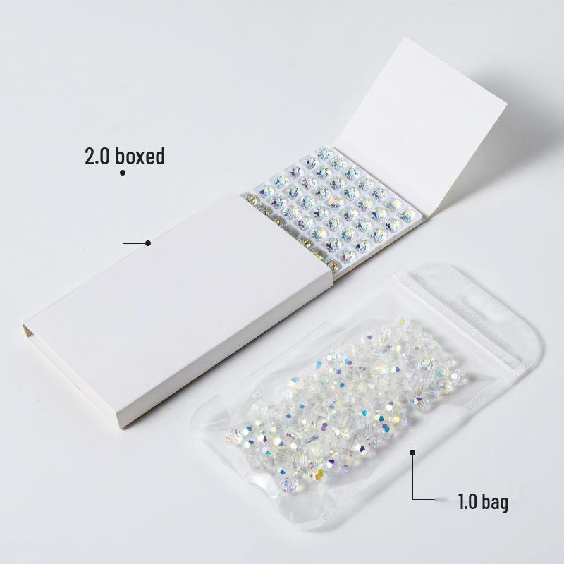 Aurora Iridescentne Galwanizowane Kryształowe Szklane Kwiatowe Płaskie Koraliki do DIY Tworzenia Biżuterii