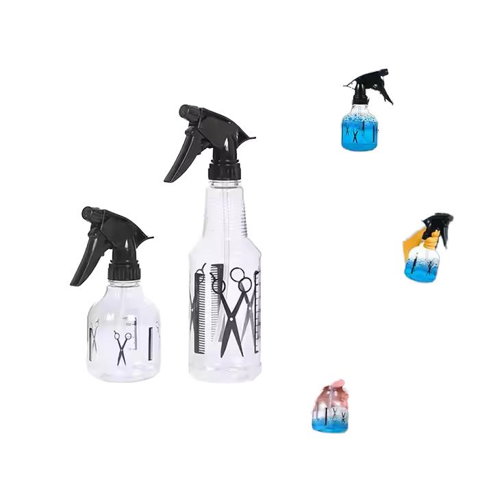 China Supplier Medicine PET 250ml Plastic Pump Sprayer Screen Printed Cosmetic Spray Bottle for Barbershop Hair Salon