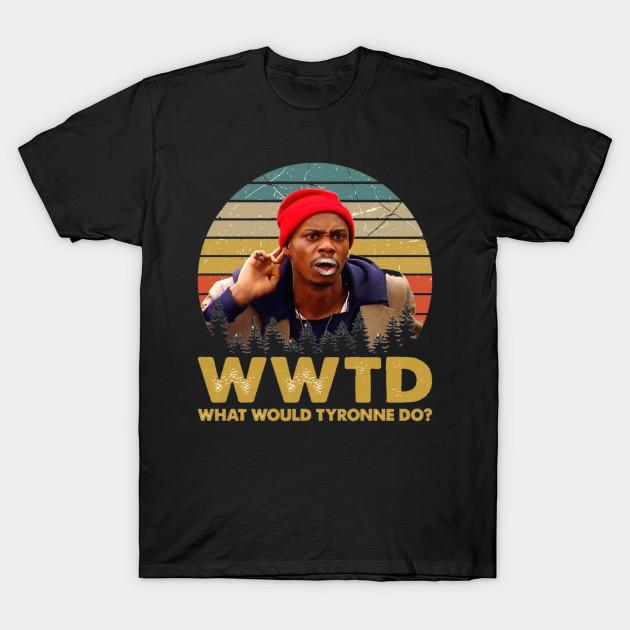 

Men Black Print T-shirt Keepin It Real With Dave Chappelle No-Cut Transfer Paper Print Cotton Tshirt 2XL чорний