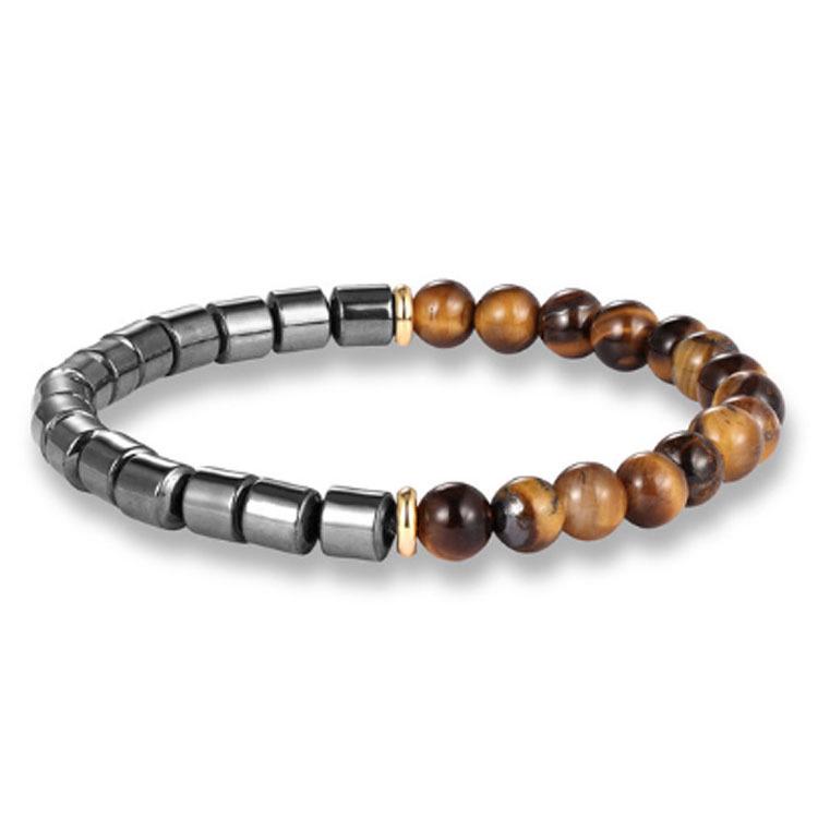 Unisex 8MM Black Hematite Beaded Magnetic Bracelets - Handmade Jewelry Accessories