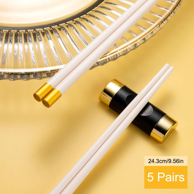 5/8/10 Pairs Reusable Chopsticks Korean Chopsticks Dishwasher Chopsticks Washable Food Grade Chopsticks Non Slip Easy To Use