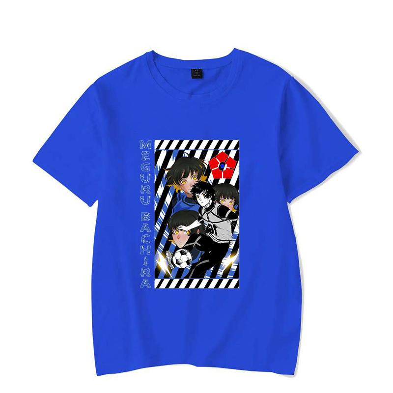 New Funny Anime BLUE LOCK Printed T-shirts Fashion Women Short Sleeve Cool Summer Casual Tops Loose Shirt Tees