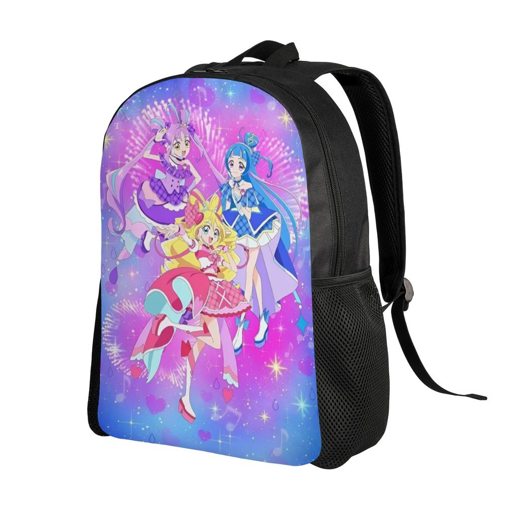 Pretties Anime Cures Backpacks for Men Women Waterproof College School Bishoujo  Bag Printing Bookbag