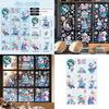 Christmas Window Decor Stickers Set With Snowflakes Snowman Celebration For