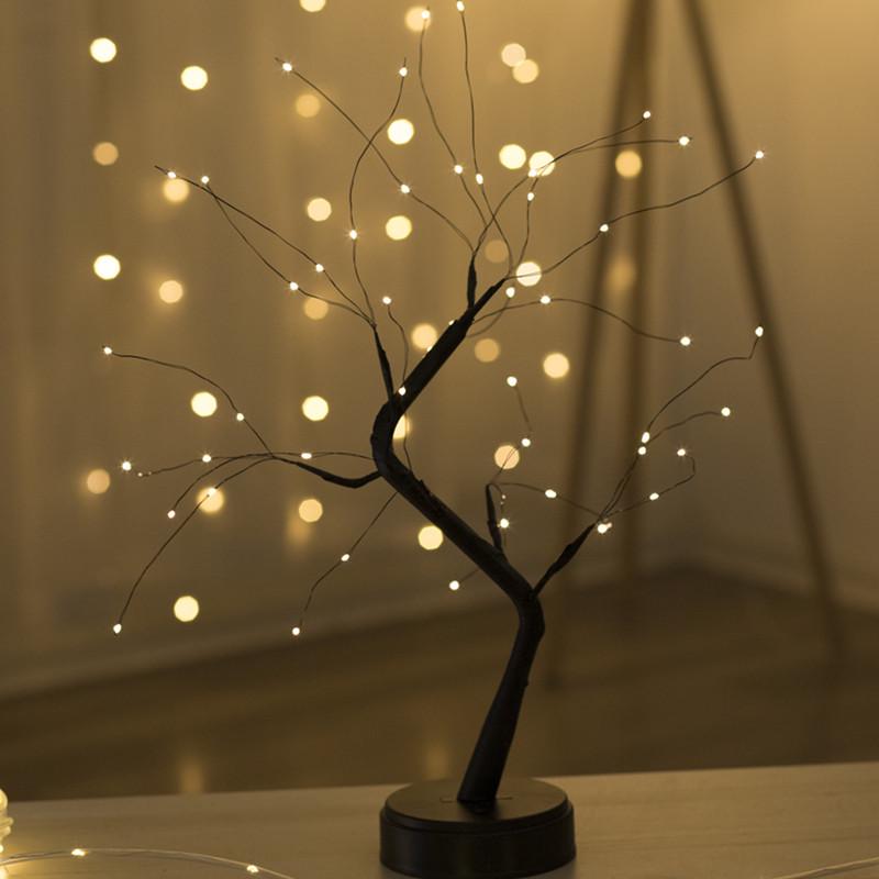 Creative LED Christmas Star & Pearl Tree Lights - Decorative Night Gift