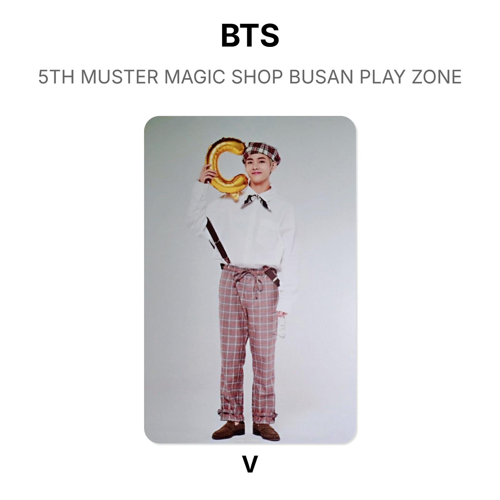 BTS 5TH MUSTER MAGIC SHOP BUSAN PLAY ZONE Official Photocard V