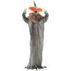 6' Pomarańczowy Klaun Halloweenowy Animatronic, ze Świecącymi Oczami