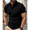 Men's Summer Solid Color Top Popular Fashion Short Sleeves Slim Fit European and American Short Sleeves