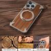 Eary Solid Wood Phone Case for iPhone 17 16 15 14 Pro Max for Magsafe 360° Rotatable Stand Magnetic Shockproof Protective Cover