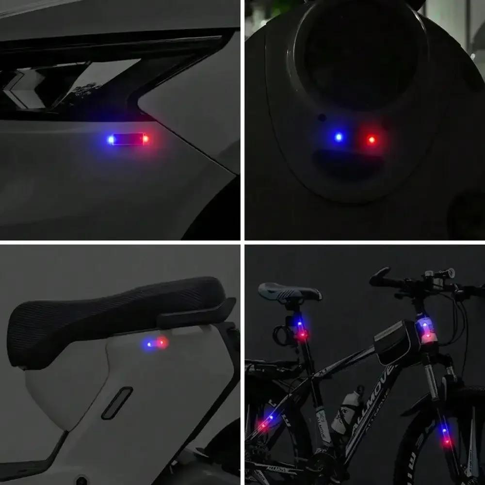 BLALION-Car Solar LED Warning Light, Night Ride for Electric Vehicle to Motorcycle, Bicycle Rear Light, Anti-Rear Strobe