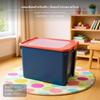 MultiSized Kids Plastic Storage Boxes, Transparent Lid with Clasp, Toy & Stationery Organizer Small