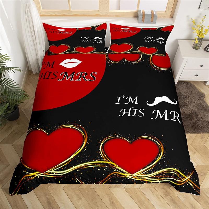 Romantische Valentinstag King Bettbezug Lieblicher Zwerge Bettwäscheset Rosa Schmetterling Bettdeckenbezug Mikrofaser Vintage Fahrrad Bettset