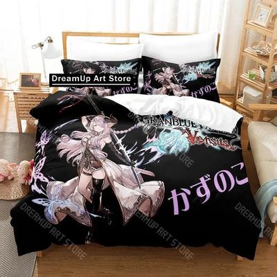 3D Print Granblue Fantasy Bedding Set Single Twin Full Queen King Size Bed Set Aldult Kid Bedroom Duvetcover Sets 3D Print Anime