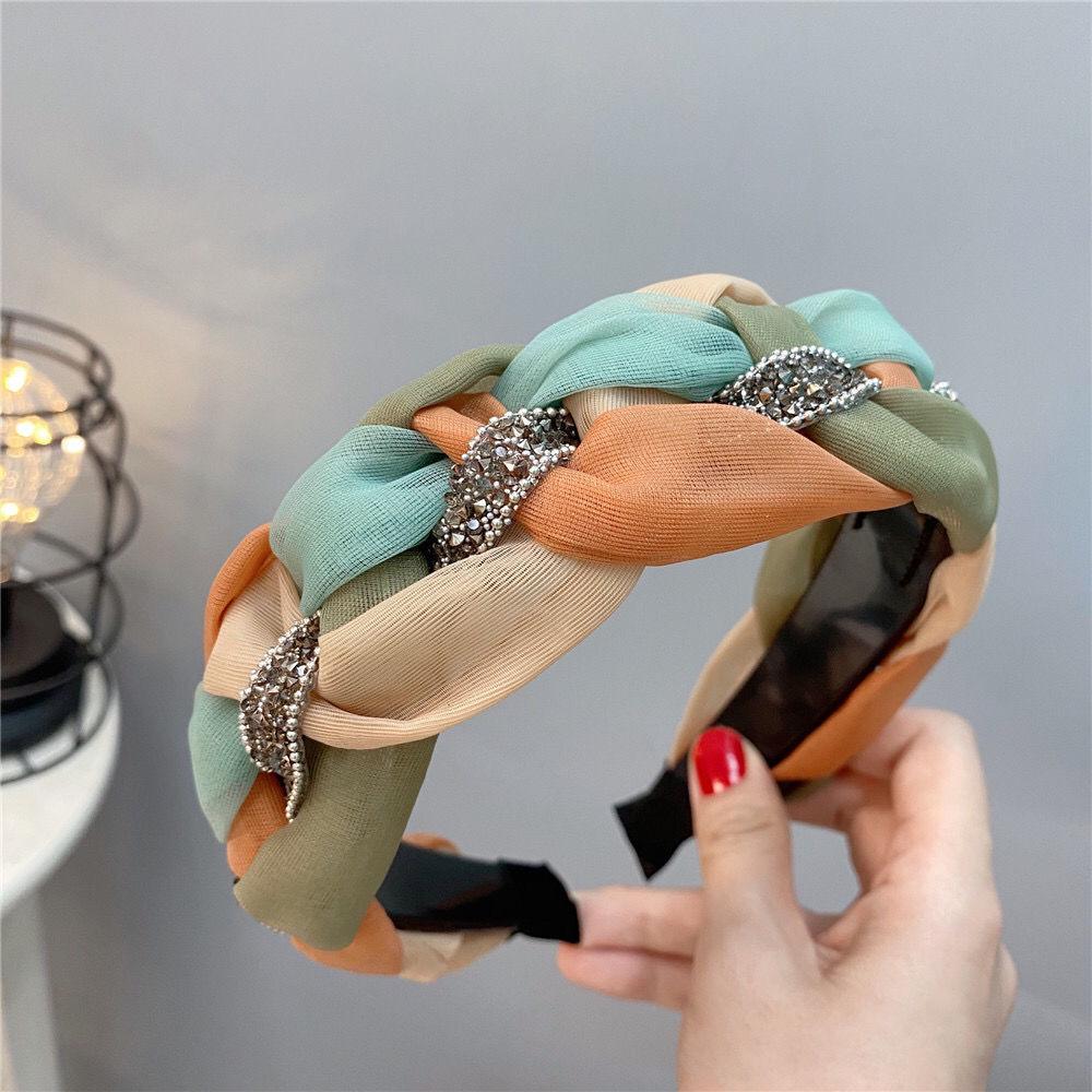 

Елегантна французька плетена пов язка на голову в ретро стилі: Нековзний, висока посадка на черепі, ідеально підходить для миття обличчя та укладання волосся