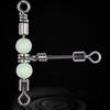 5pcs Luminous Bead 3 Way Rolling Swivel 5pcs Sea Fishing Connector  Saltwater Fishing
