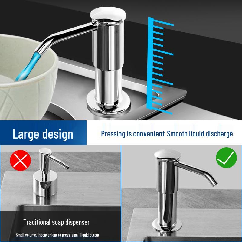 Distributeur de Savon et Détergent de Cuisine Aquarium avec Tube d'Extension