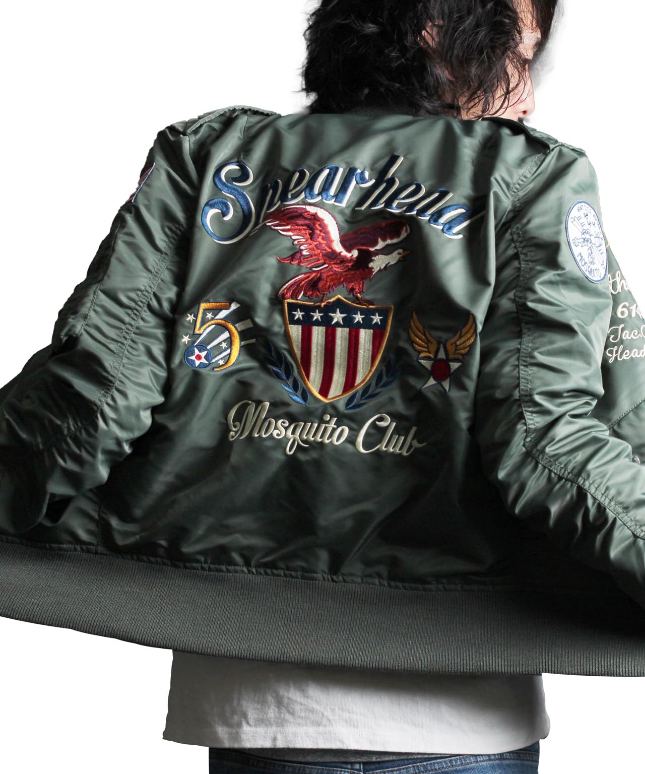 

Avirex Flight Jacket 5th Air Force Men s & Women s L-2 (M, Sage) зелёный