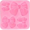 Bows Soap, 3D Silicone Mat Chocolate Cake Fondant Baking Making Clay Ice DIY Hard Gummy Cube Tray Set Decoration Handmade Craft for Kids