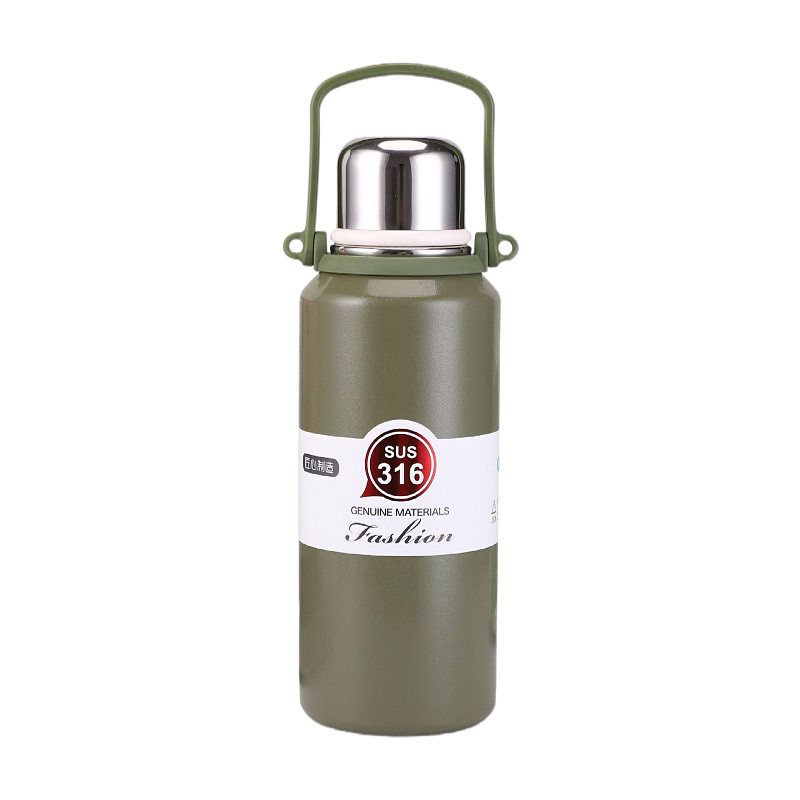 Large Capacity Vacuum Cup 316 Stainless Steel Outdoor Household Satchel Water Kettle Student Neutral Convenient Sports Drinking Cup