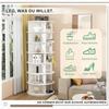 7-Tier rotating shoe rack tower, 360 degrees rotatable – freestanding shoe rack for 28 pairs of shoes, space-saving, white (60 × 60 × 161cm)