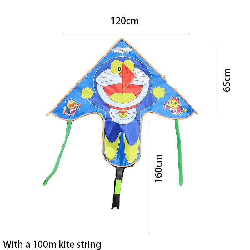1.2 Meter Children's Curved Edge Kite With High Definition Printing Triangular Kite For Ground Stall And Park