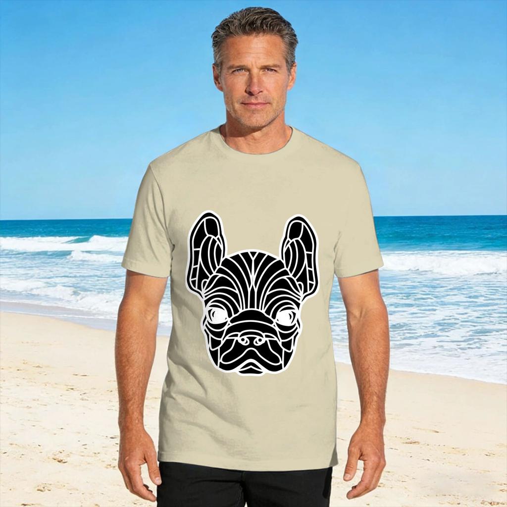 French Bulldog Cotton Tshirt For Couple Summer Y2k Funny Tshirts Hip Hop Tee Shirt Oversize Wholesale Clothes