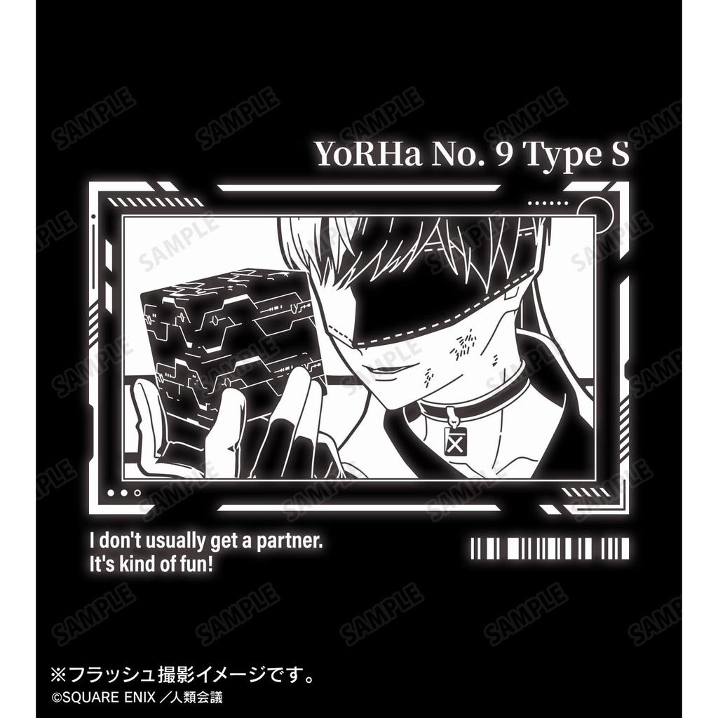 TV Anime Automata 9S Reflector Print XXL Size "NieR Ver. 1.1a" T-Shirt Men's