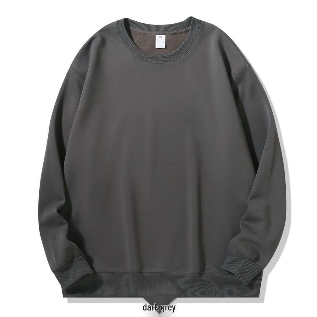Unisex Heavyweight Cotton Crewneck Sweatshirt - Loose Fit, Solid Colors, Basic Style
