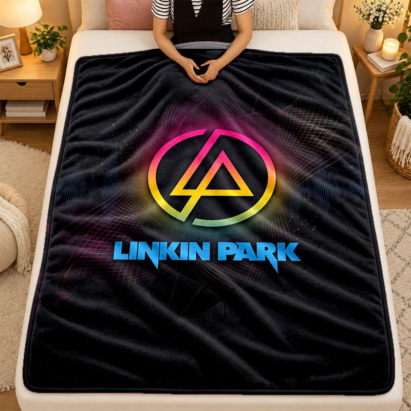 Flannel BlanketLinkin Park Warm Soft Throw Blanket for Indoor Sofa Bed Living Room Use