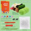 Crochet Starter Kit Crochet Kit for Beginners Beginner Crochet Kit for Adults with Crochet Hooks Yarn Polyester Fiber Stitch Markers Plastic E