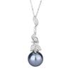 Jewelry Copper Bottom Gold-Plated Inlaid Pearl Temperament Leaf Set Female 16-14Mm