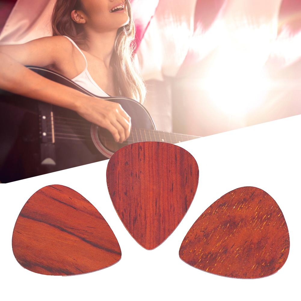 3 buc chitară pick din lemn de trandafir 1 mm grosime chitară pick instrument muzical accesoriu pentru jucători