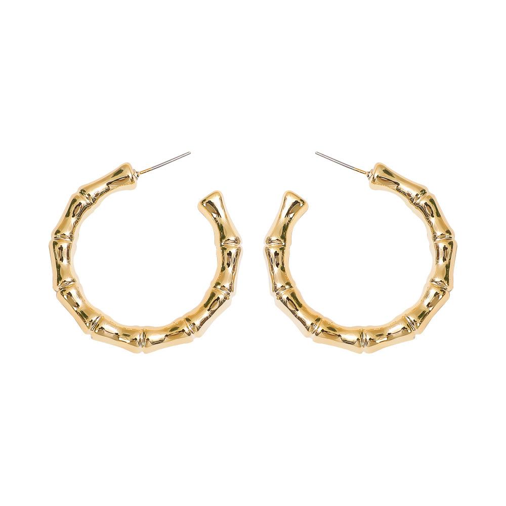 European and American Acrylic Gold-plated Stud Earrings Jewelry Personalized Fashion High Sense Gold Creative Circle Set