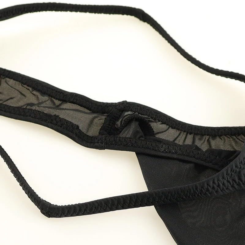 La Pomme GUS Fabric Bikini Shorts with 3D Pouch and Made In Saxe Men's T-Back Cups, Japan, 620094,