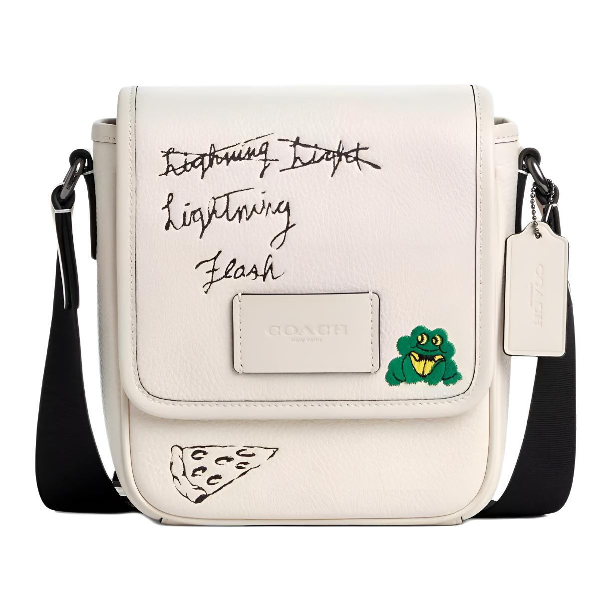 Coach Lucas Sketch 15 Printed Magnetic Closure Mini Crossbody Bag Women crossbody bag White CAJ33-QBCAH Basic Set BagDust Bag 17490₽