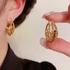 Korean Style Zircon Geometric Square Stud Earrings - Elegant & Versatile Women's Luxury Accessory