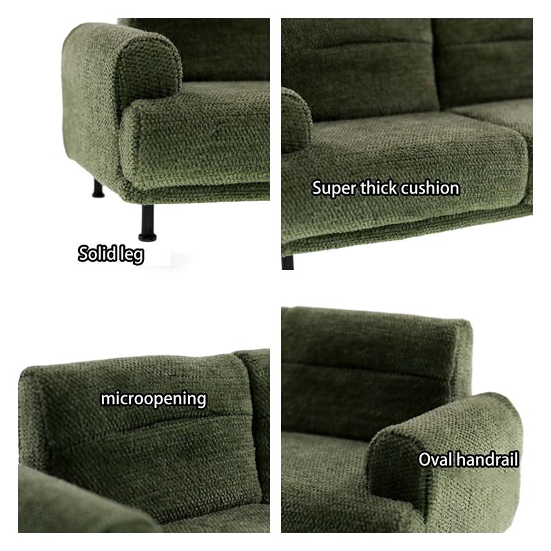 1:12 Mini Diy Dollhouse European Style Double Sofa Simulation Miniature Living Room Furniture Kids Pretend Play Doll House Decor