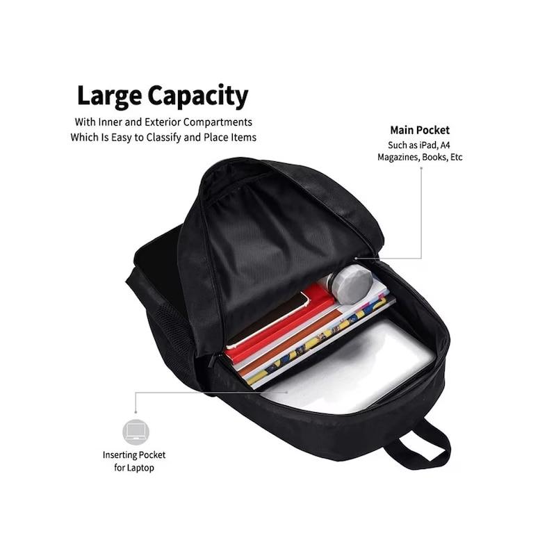 Kpop Demon Hunter 3-Piece School Backpack Set with Lunch Box & Pencil Case, 42x28x13cm Large Capacity, Multicolor Design for Teens & Kpop Fans