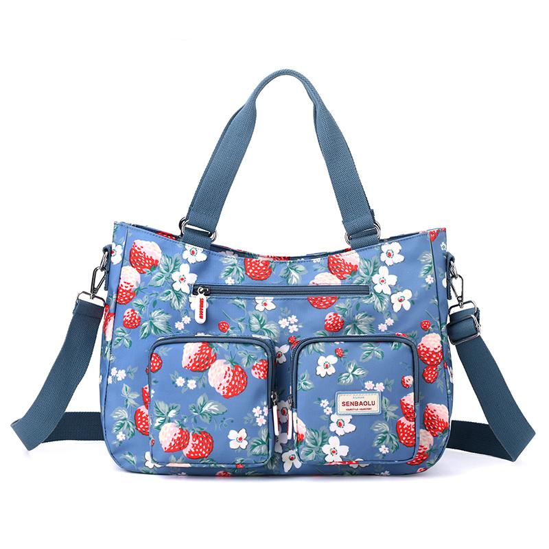 Bolsa de Nylon Leve Bolsa de Ombro de Grande Capacidade para Mulheres Bolsa de Viagem Resistente ao Desgaste Bolsa de Mão Crossbody