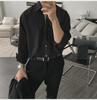 Men's British Yuppie Gray Long Sleeve Shirt - High-End, Mature Style, Oversized Trend